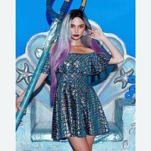 Black Milk Mermaid Mini Flounce Ruffle Dress XS